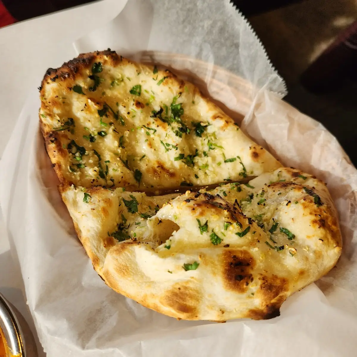 Rock Salt Cilantro Naan