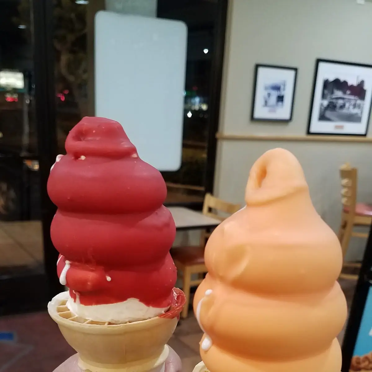 Large Dipped Cone Cherry Flavor