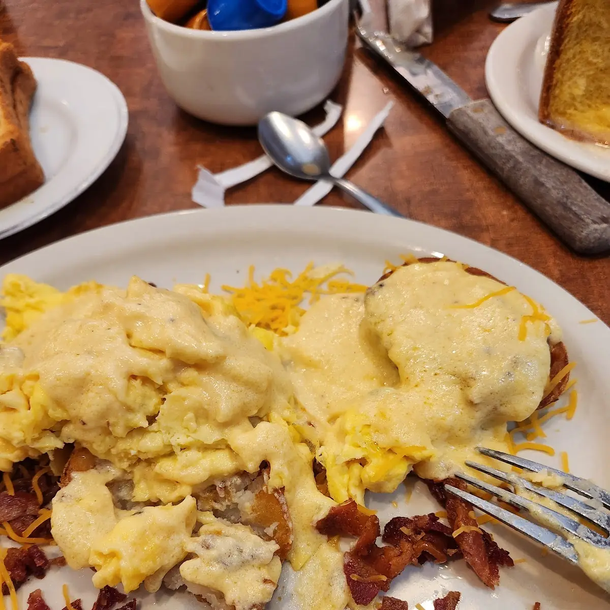 Scrambled Eggs Home Fries Toast Breakfast
