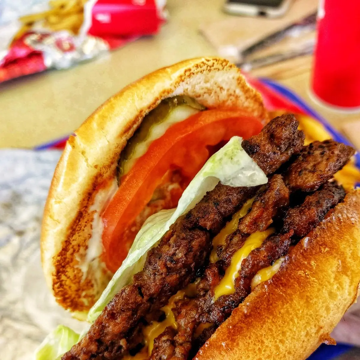 Dave's Triple Cheeseburger