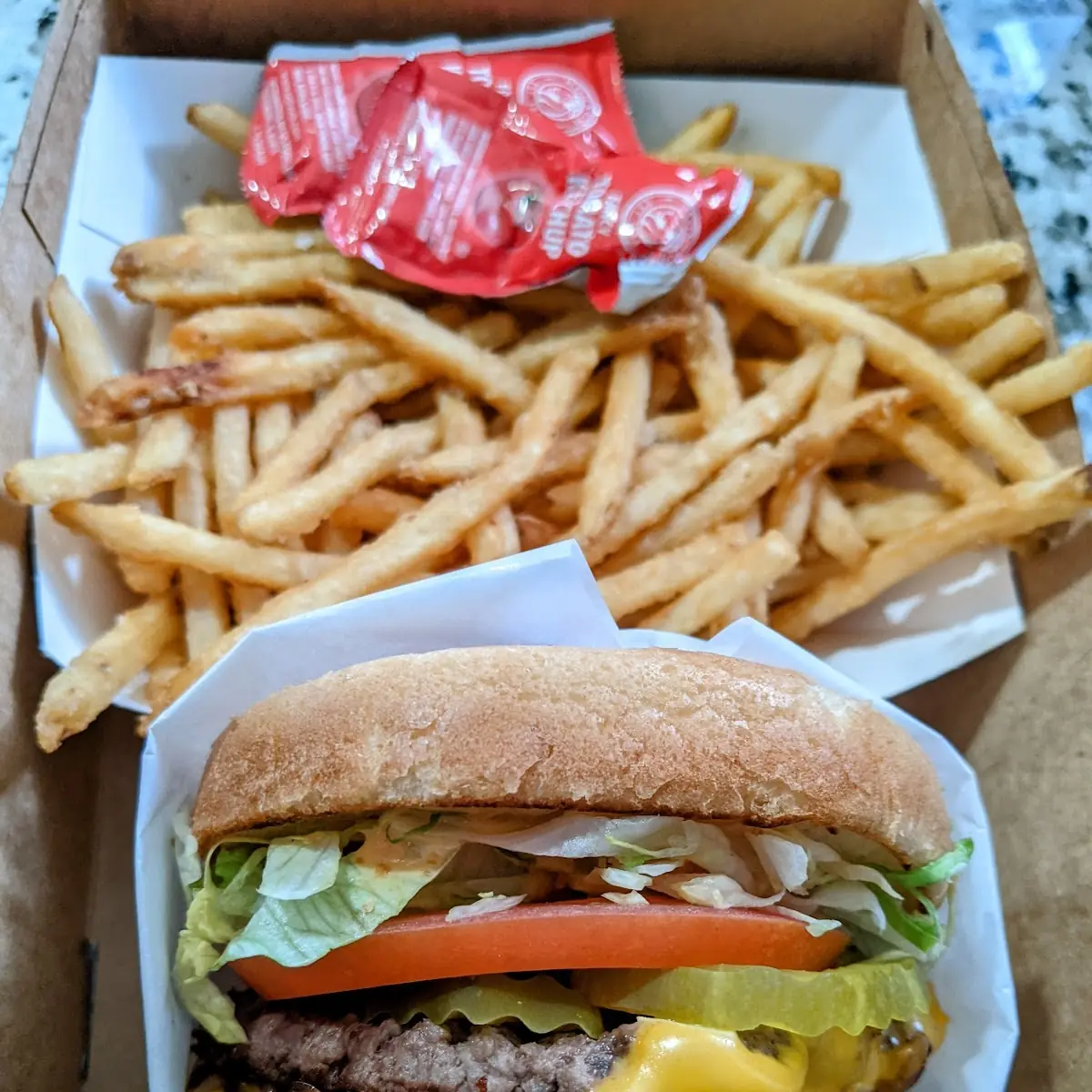 Regular Cheeseburger with Grilled Onions