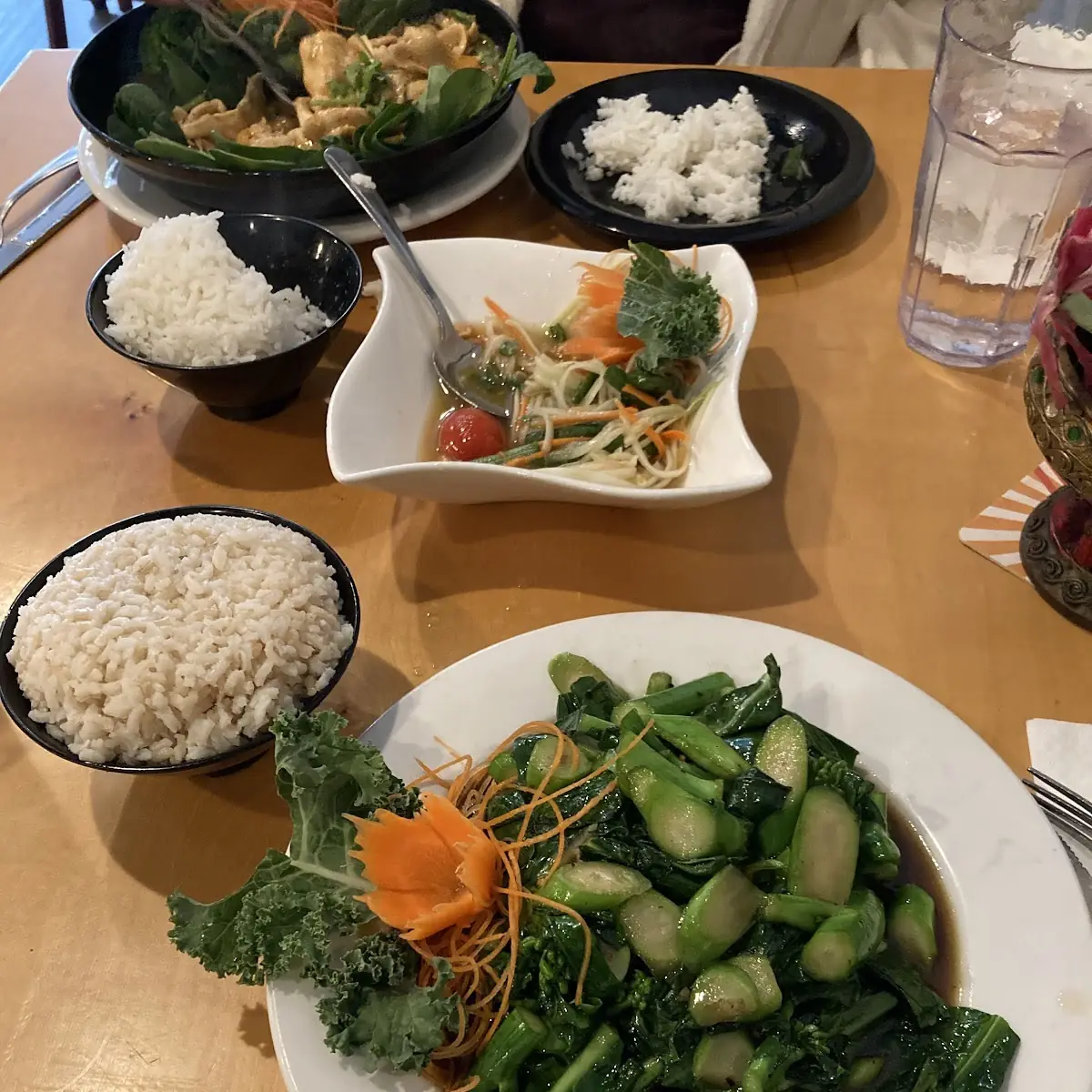 Brown Rice and Chinese Broccoli