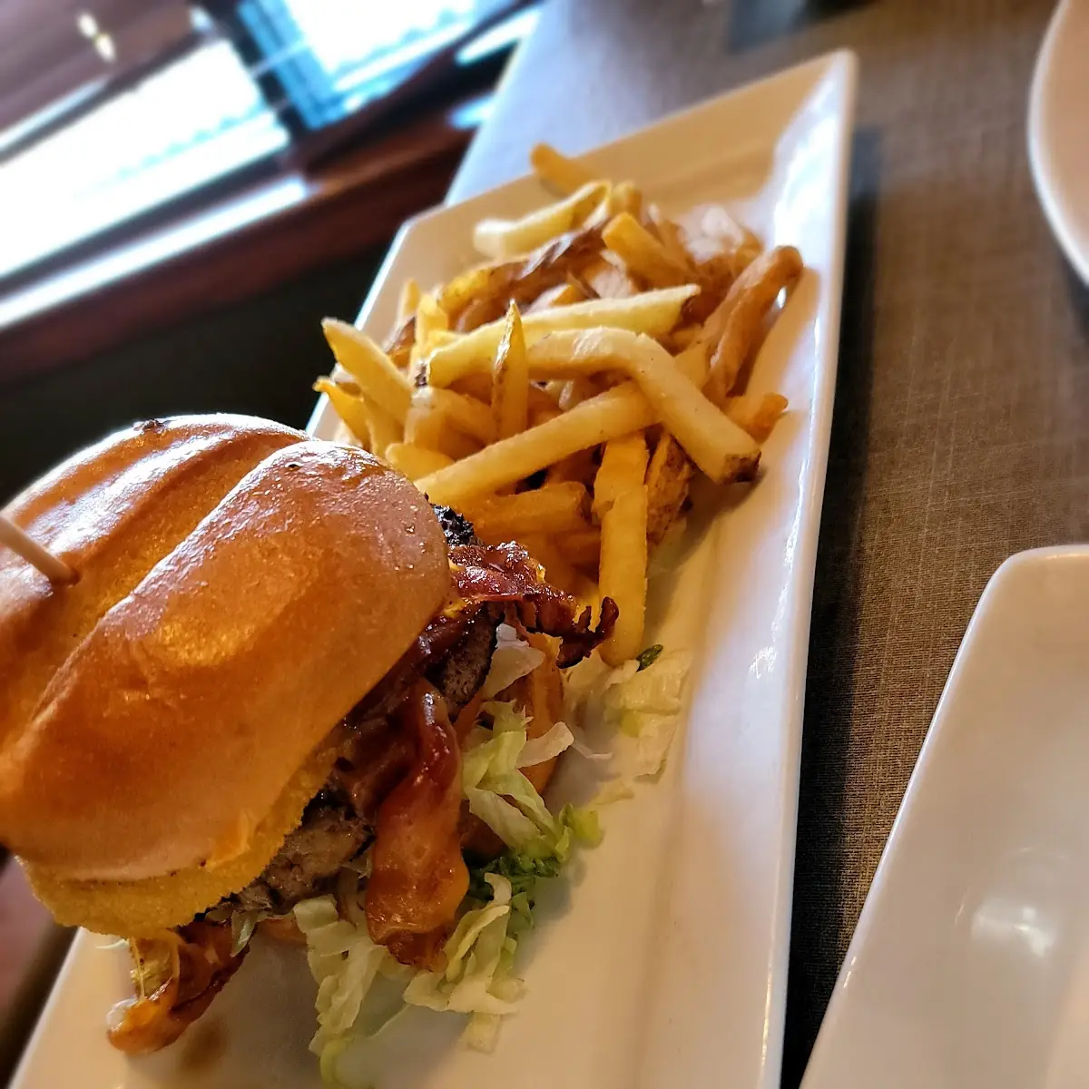 Bacon Burger and Fries