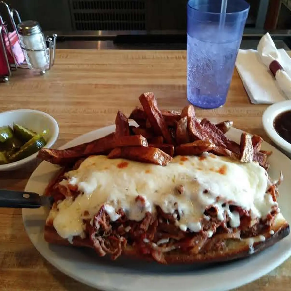 Open Steak Sandwich