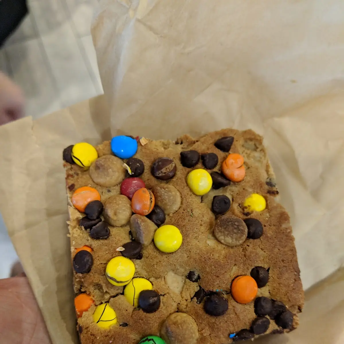 Peanut Butter Monster Cookie Bar