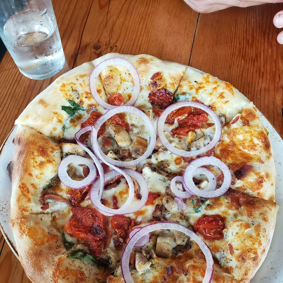 Chicken Rockefeller Pizza