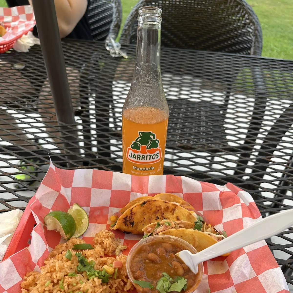 Taco Platter with Rice Beans