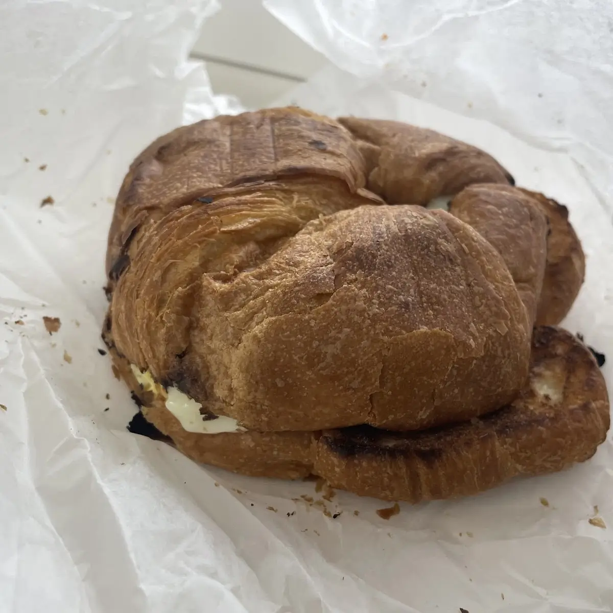 Sausage Egg and Cheese on a Croissant