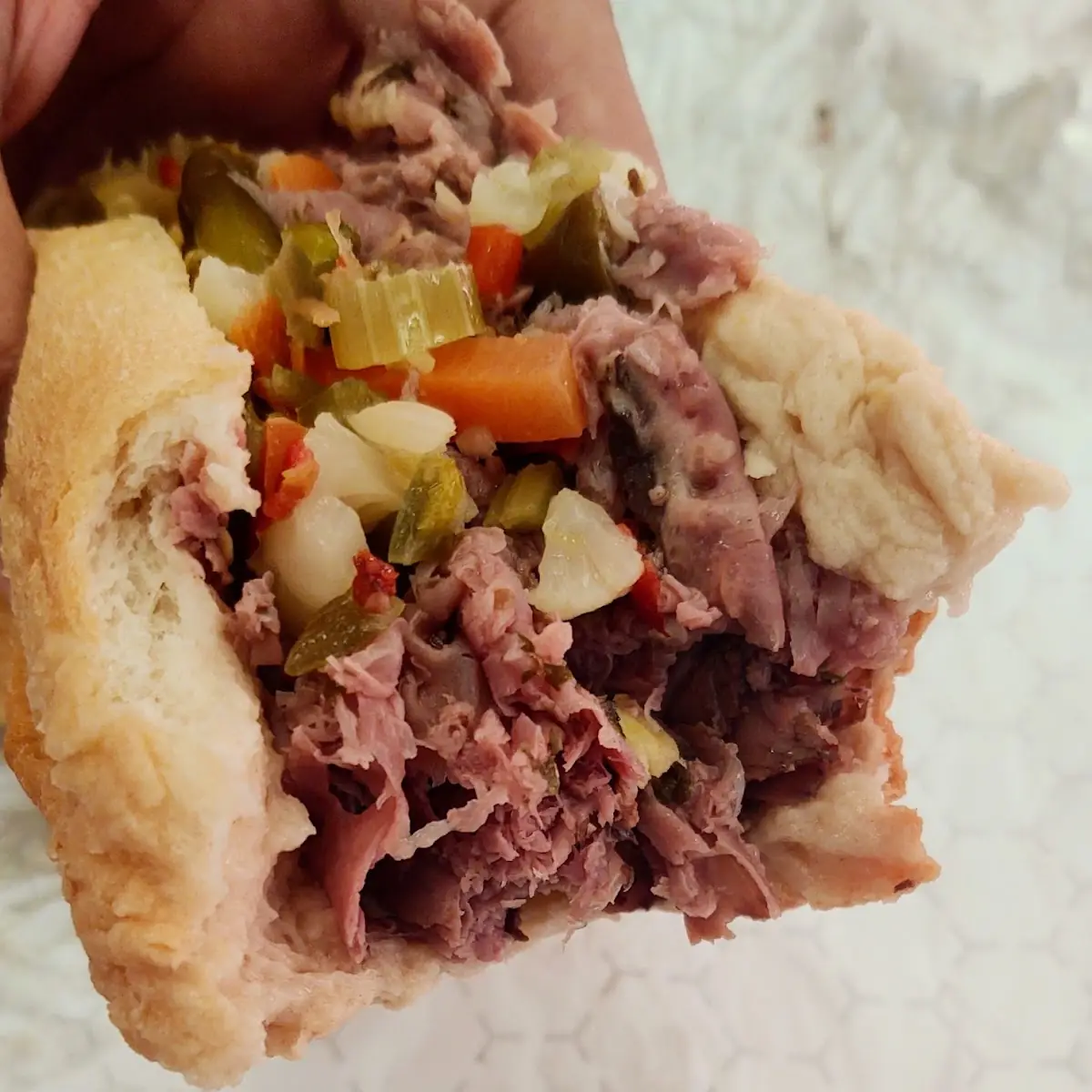 Italian Beef with Hot Peppers