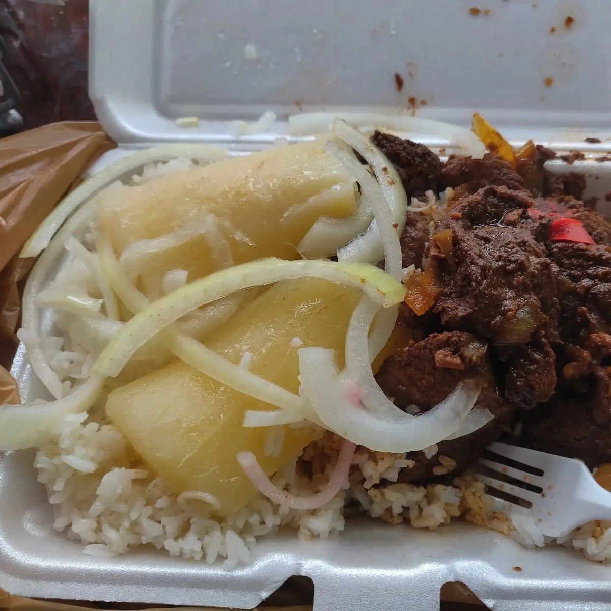 Beef Stew Rice Yuca