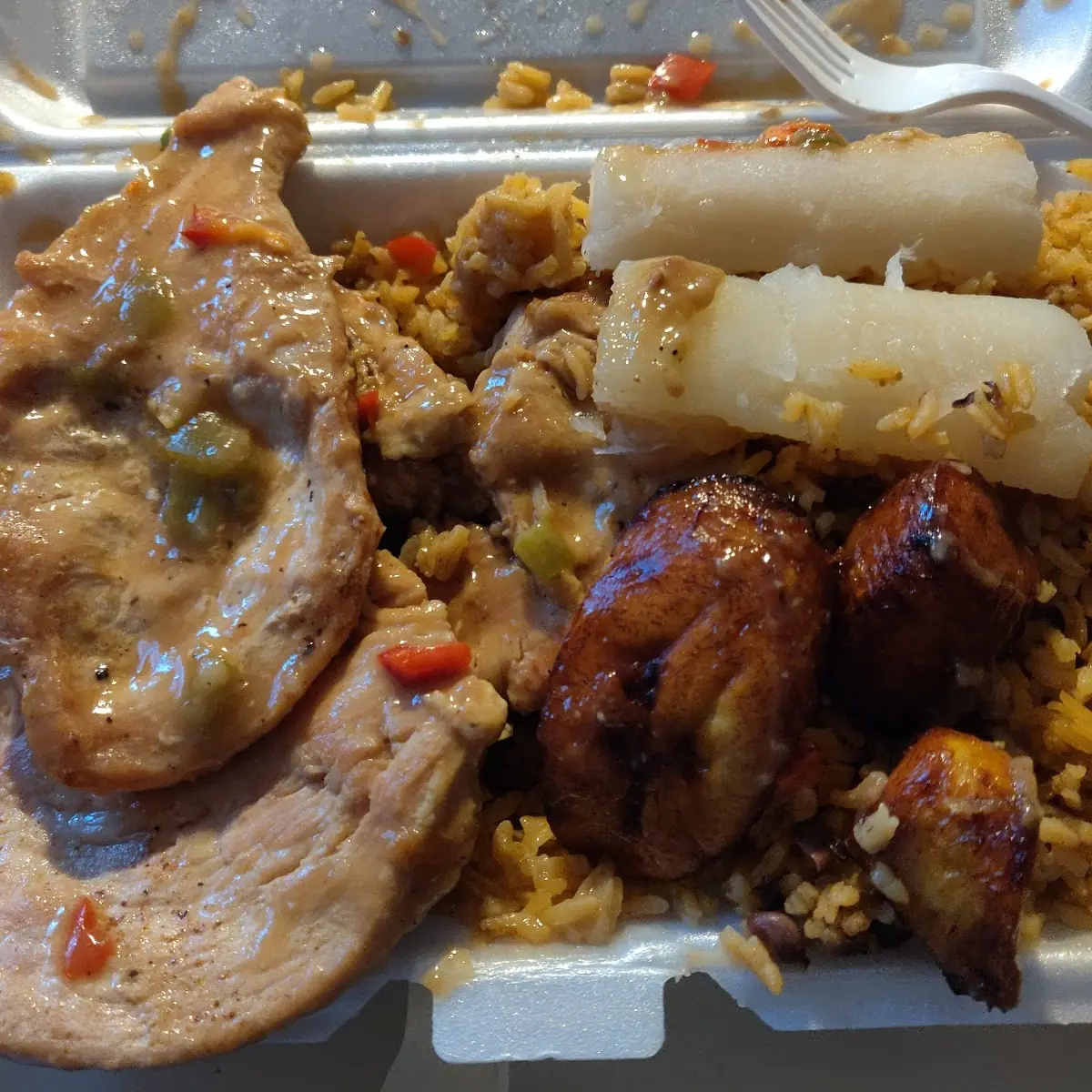 Garlic Chicken Rice Yuca
