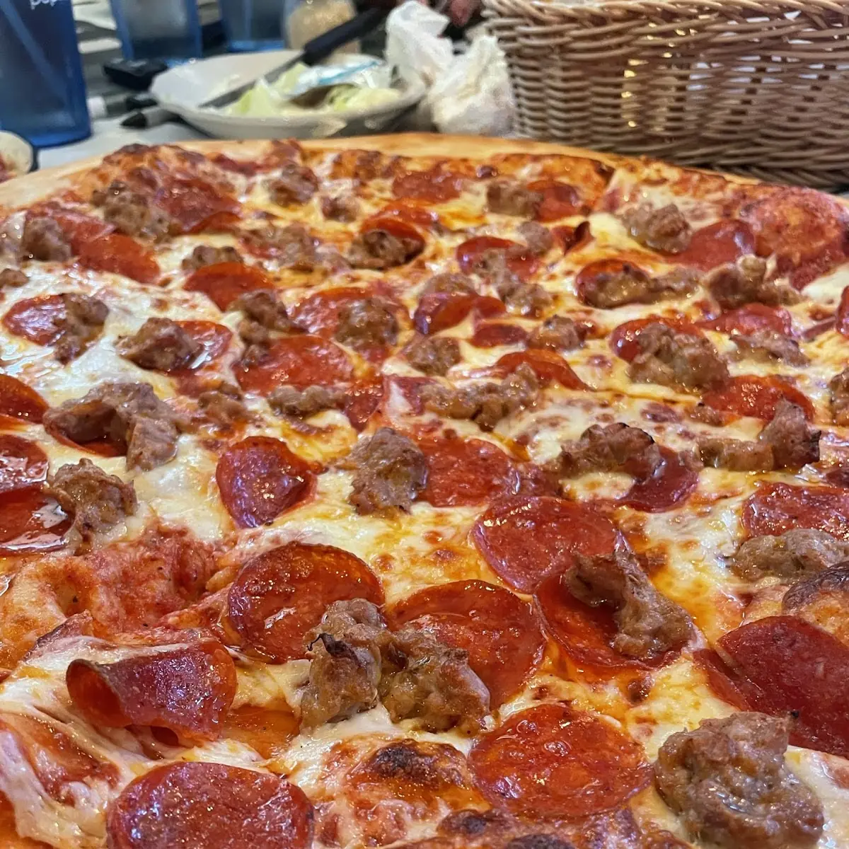 Pepperoni and Sausage Pizza