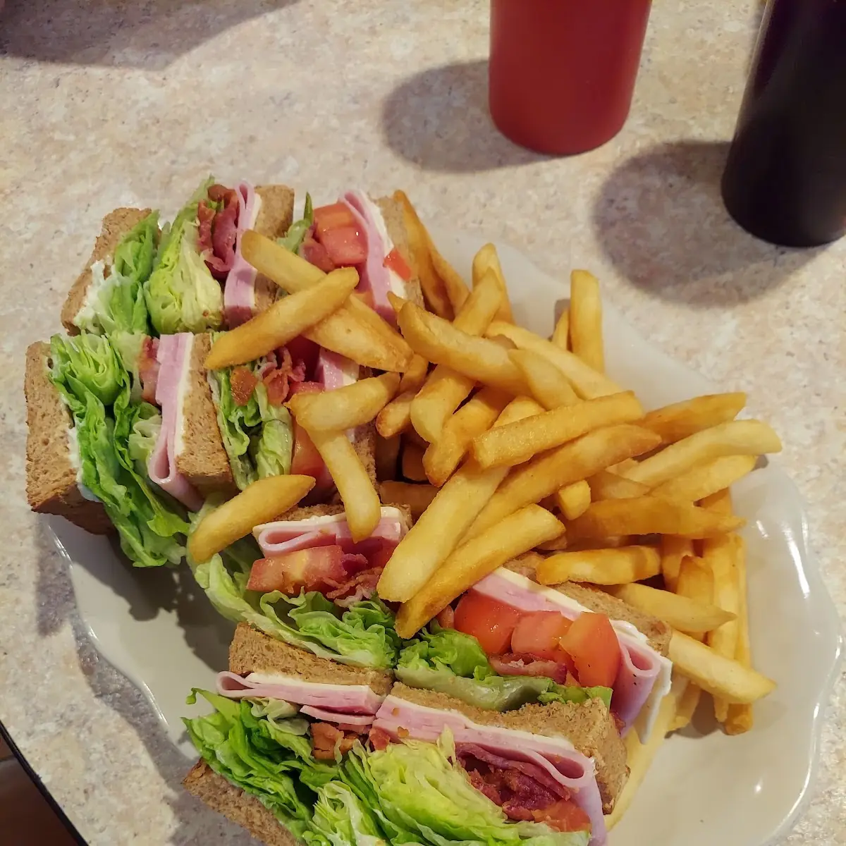Club Sandwich with French Fries