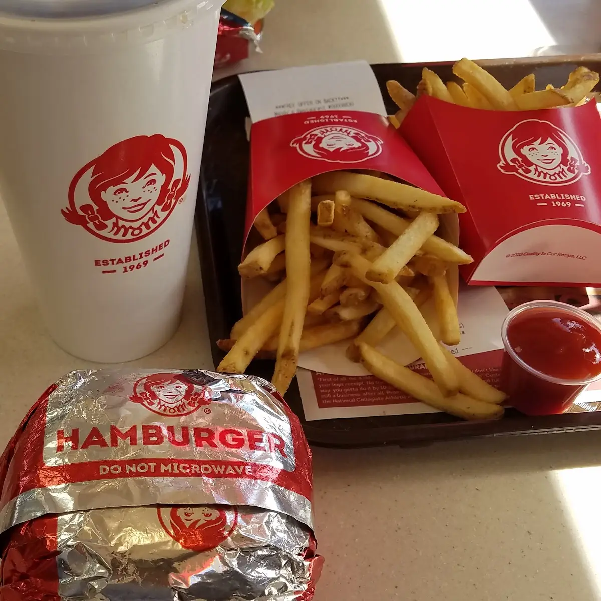 Barbecue Double Hamburger w Bacon Medium Size Combo