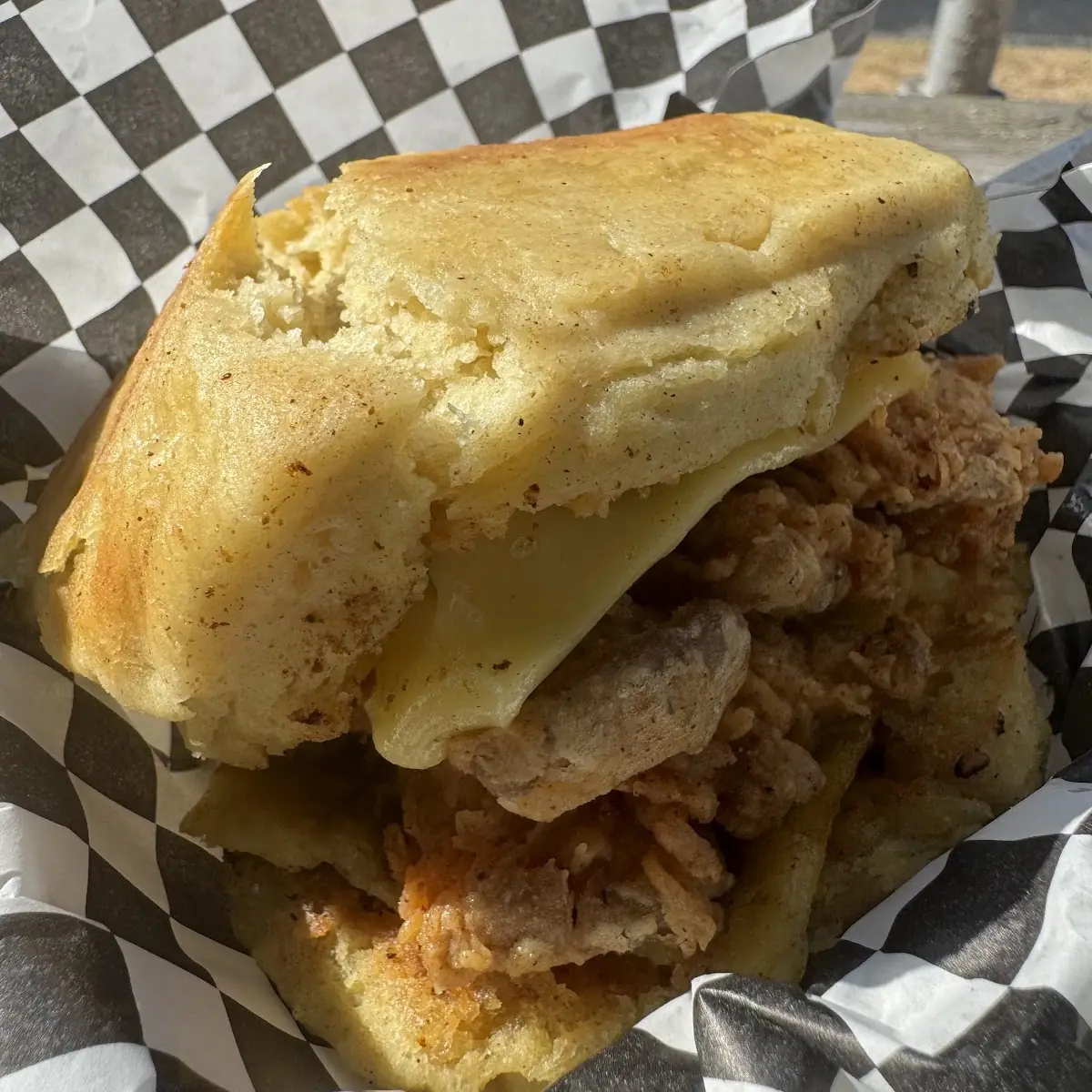 Beer Battered Cauli Chick'n Sandwich