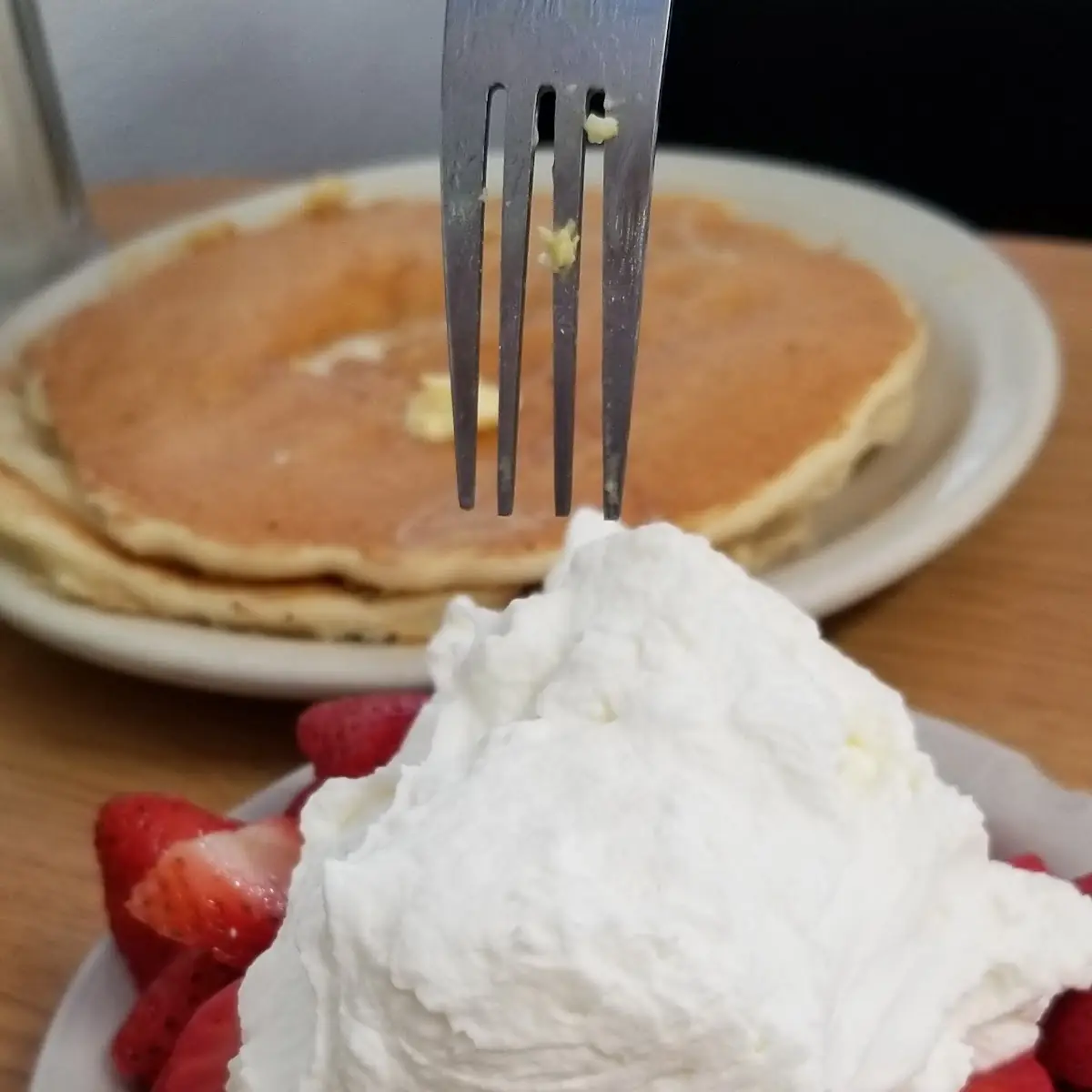 Strawberries and Cream Pancakes