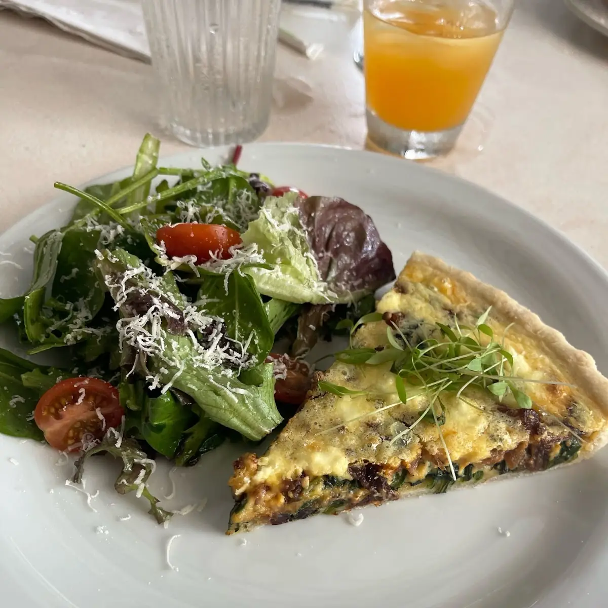 Quiche & Soup with Side Salad