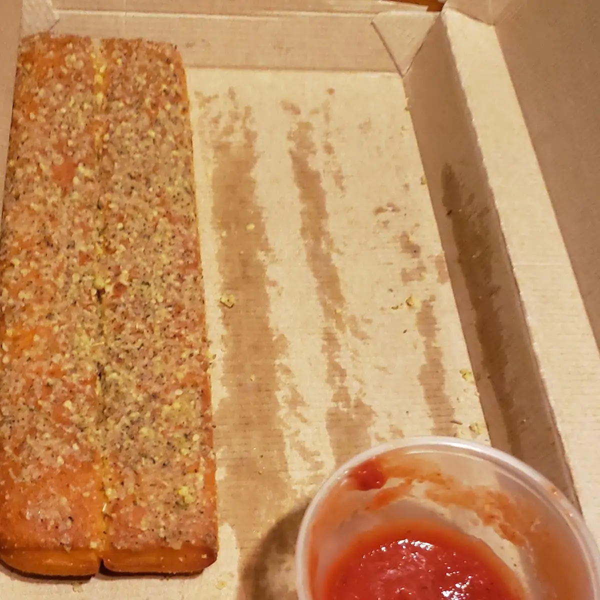 Breadsticks with Watery Marinara Sauce