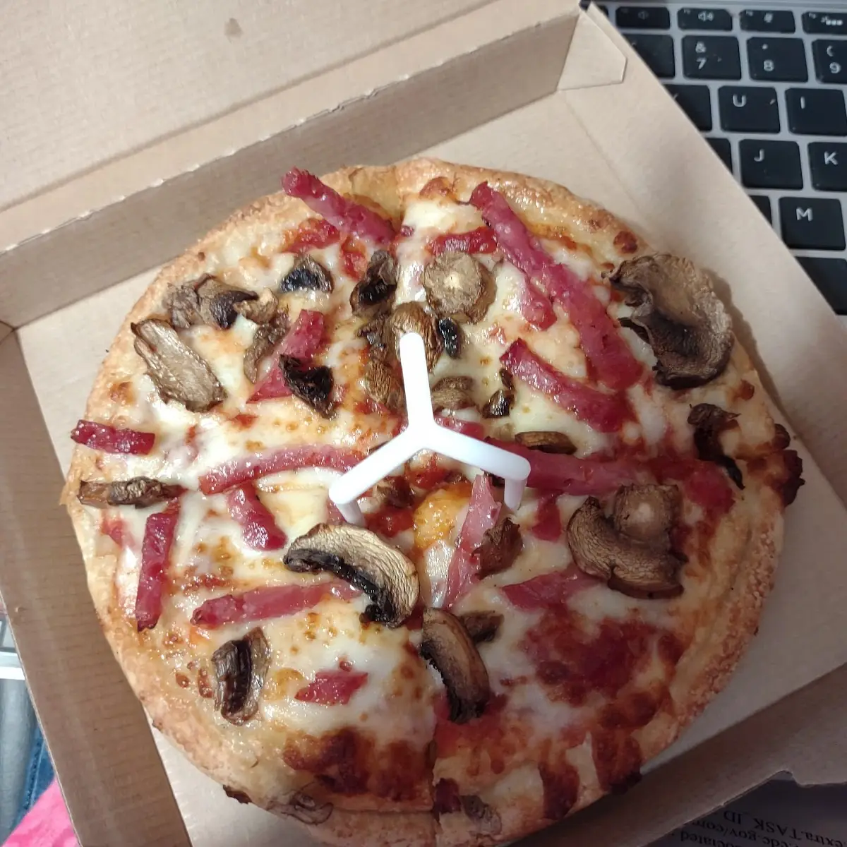 Ham and Mushroom Personal Pizza