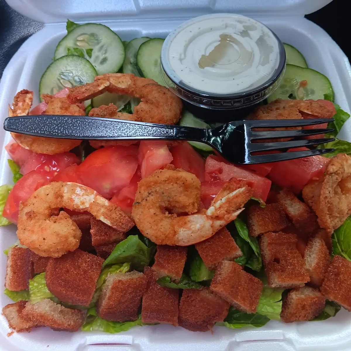 Green Salad with Shrimp