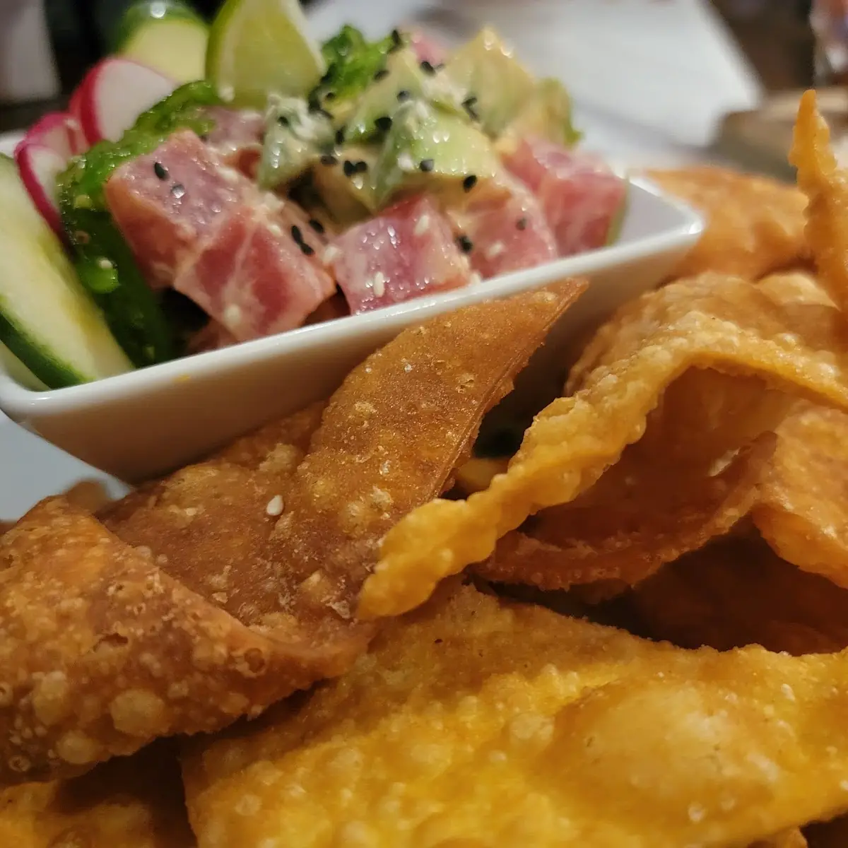 Spicy Tuna Wontons