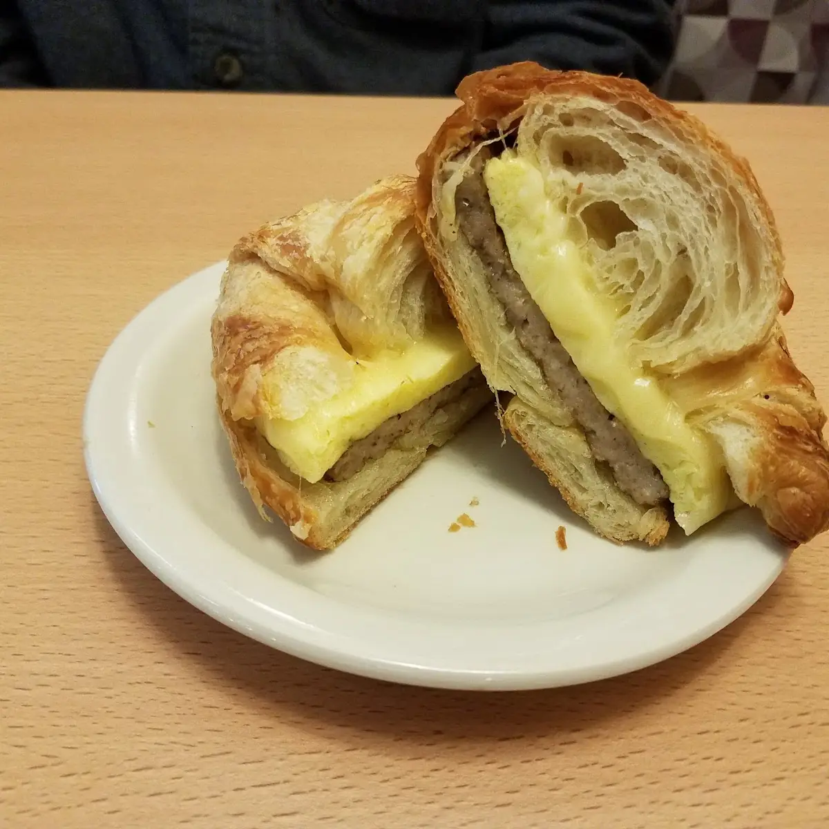 Sausage Egg Cheese Croissant Sandwich