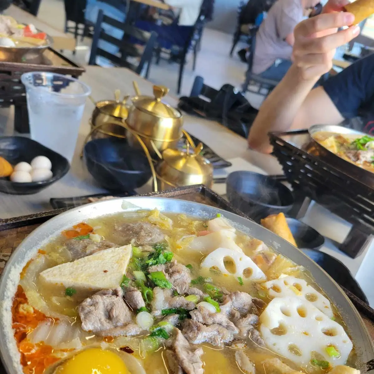 Beef Soup Added Egg and Lotus Root
