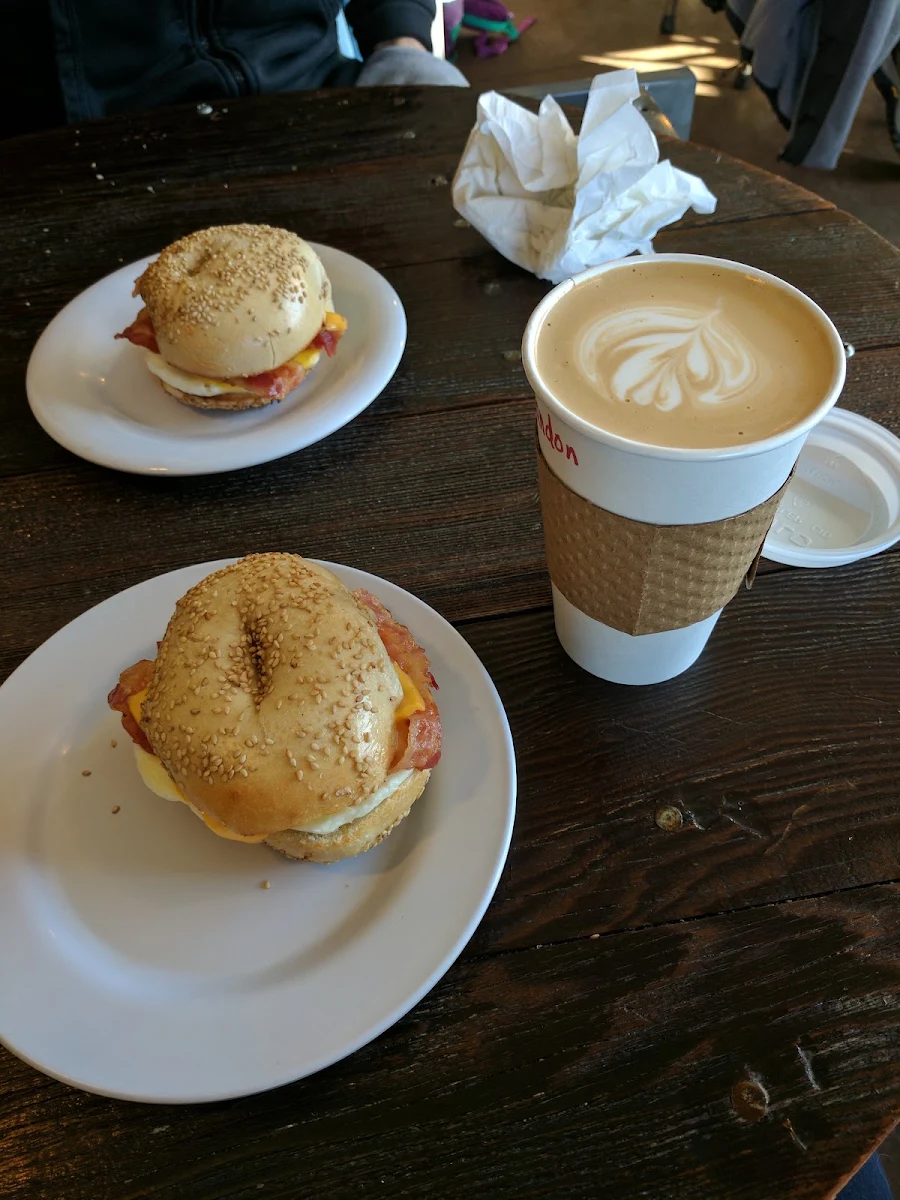 Bacon Egg and Cheese on a Sesame Bagel