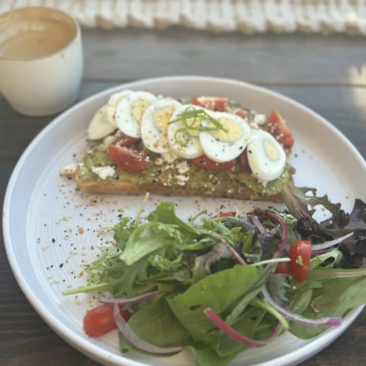 Avocado Toast with Side Salad