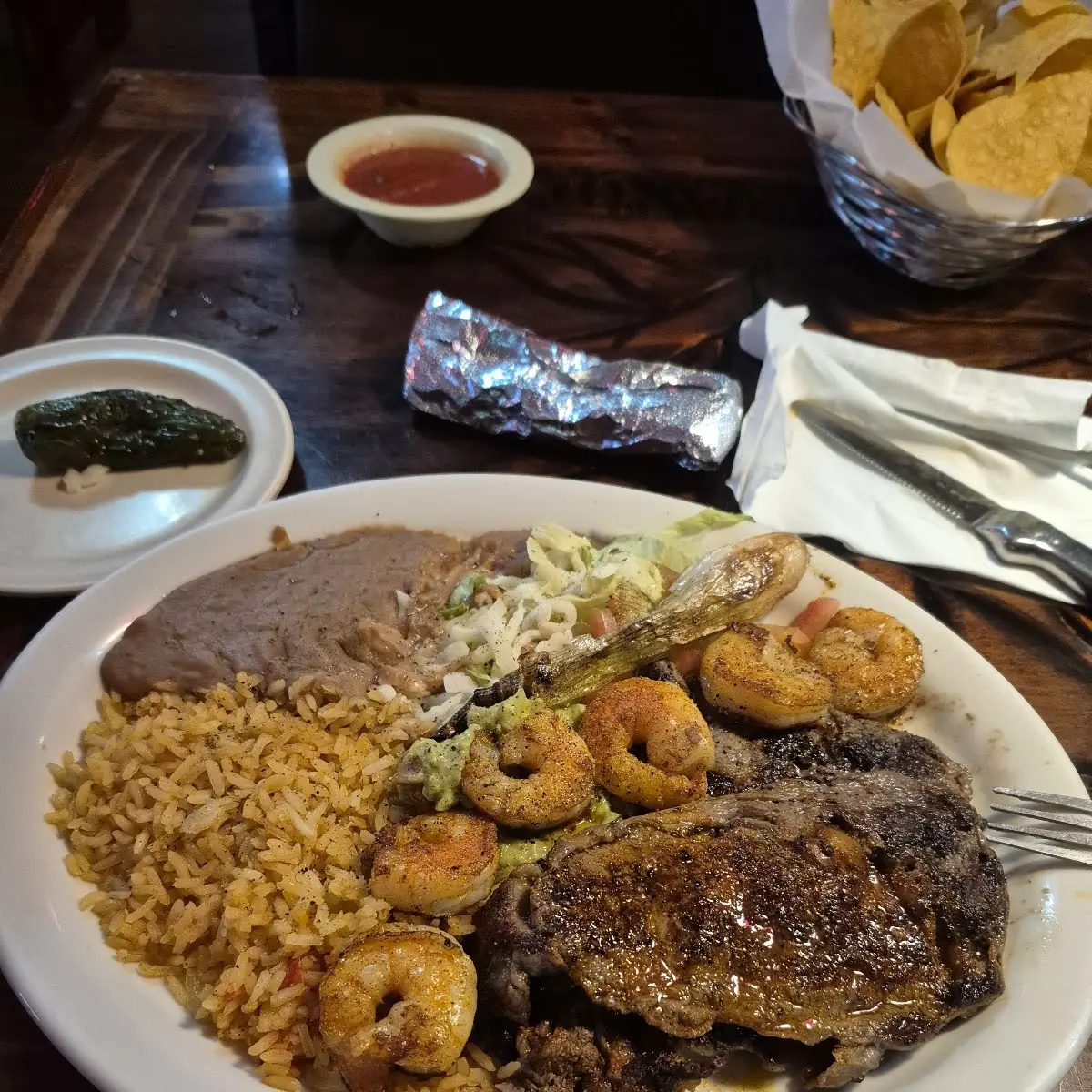 Carne Asada w 6 Shrimp