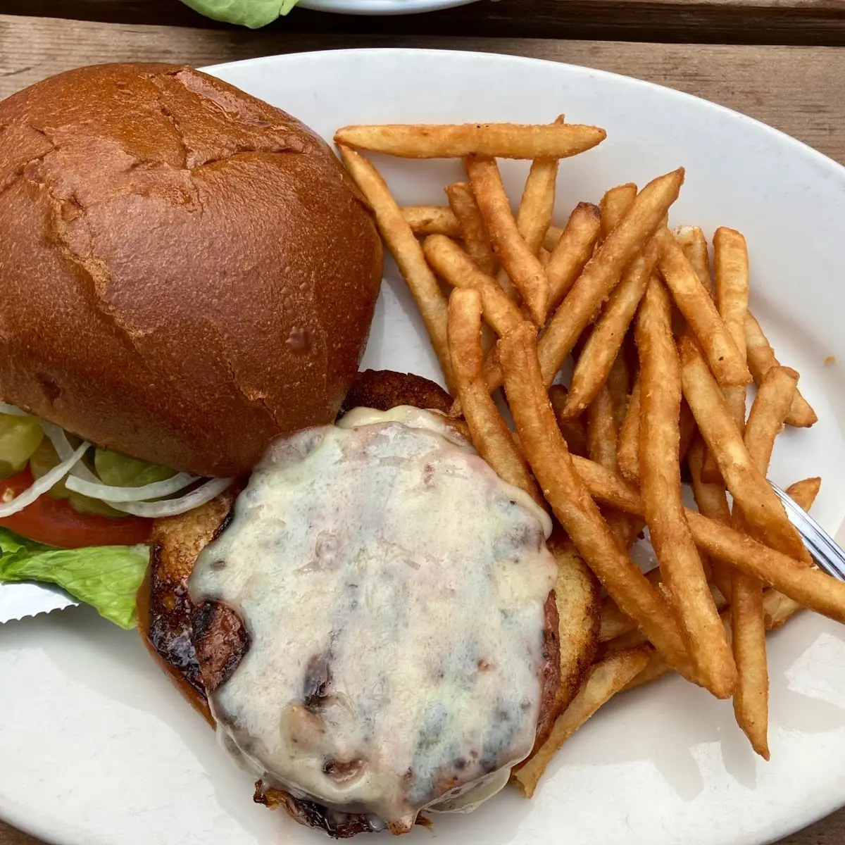 Veggie Burger and Fries