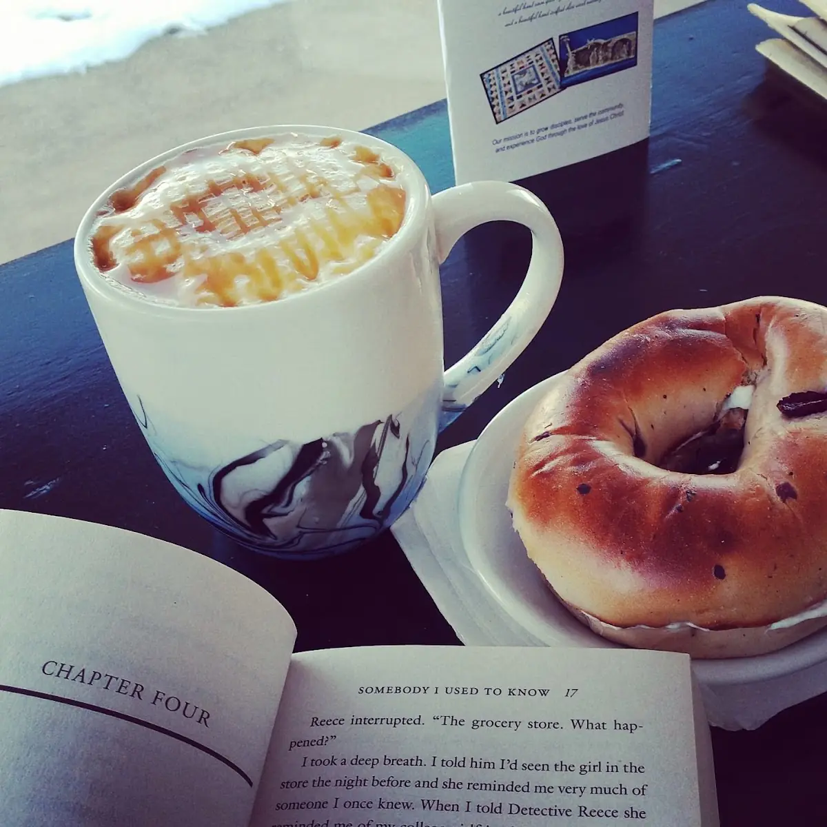 Caramel Macchiato Blueberry Bagel