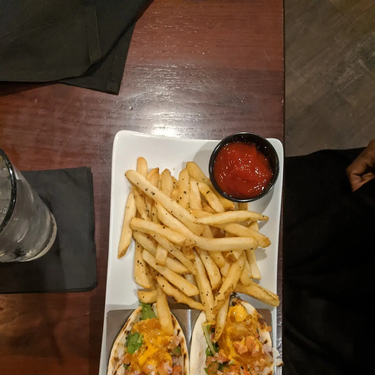 Shrimp Tacos with Fries