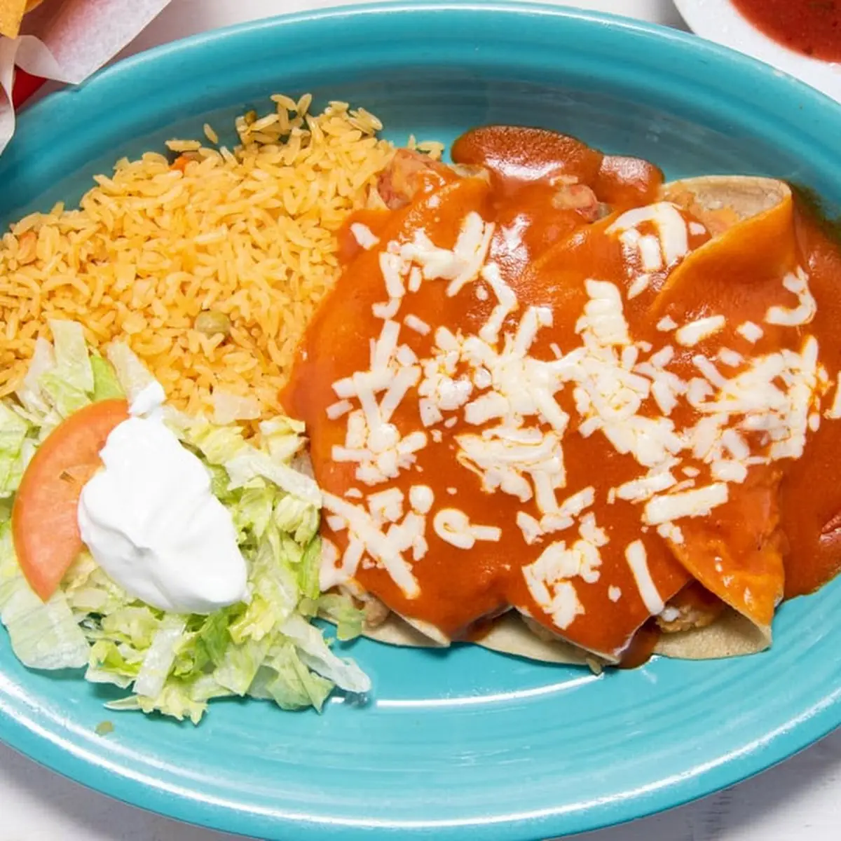 Chile Relleno Refried Beans and Rice