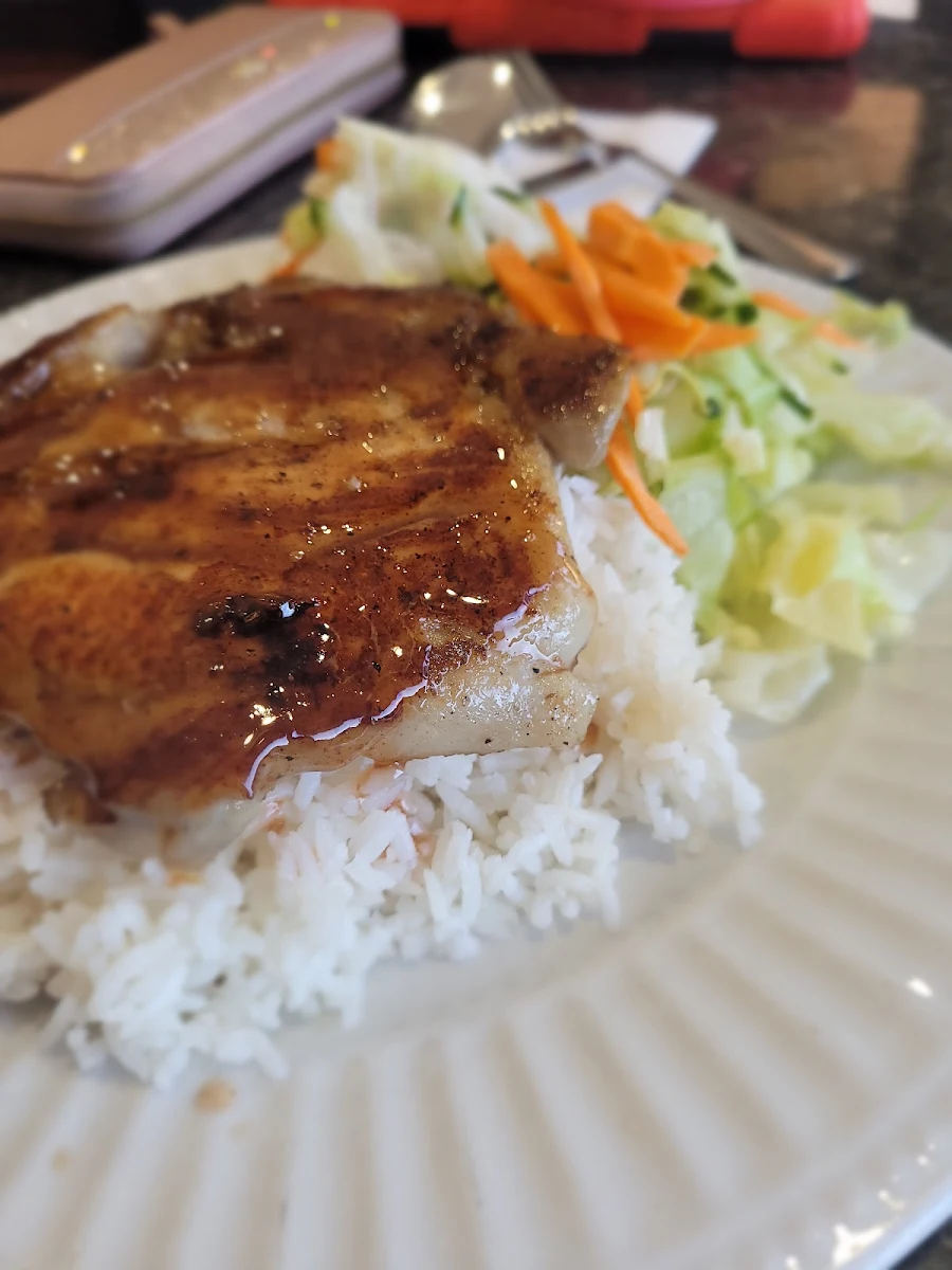 Chicken & Pork Chop on Rice