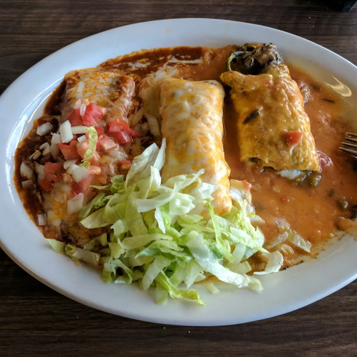 Combination Relleno Burrito Enchilada