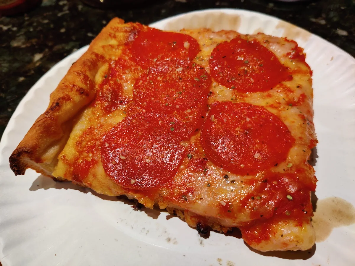 Pepperoni Sicilian Pizza Slice