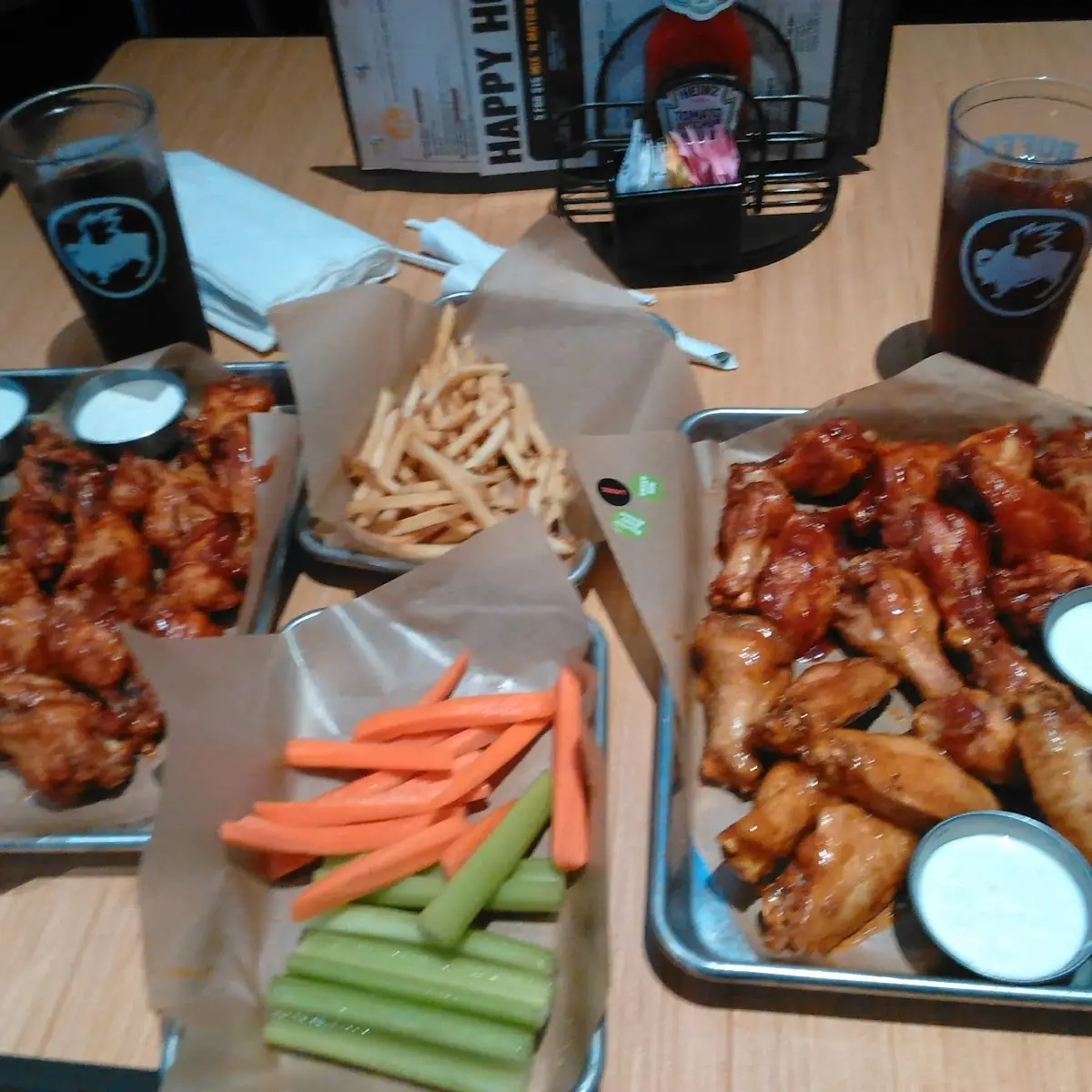 Large Chicken Wings and Fries