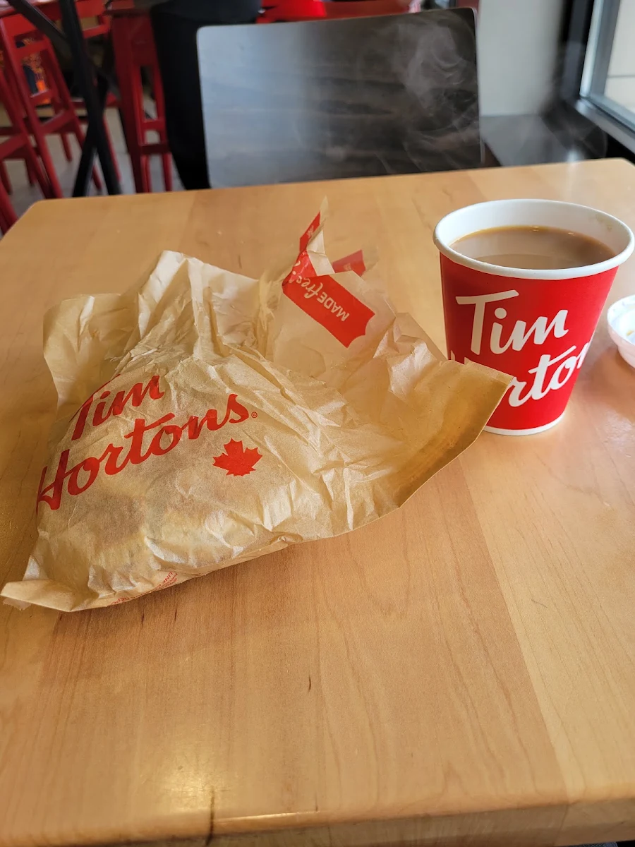 Veggie Bagel Sandwich with Cheddar, Tim Hortons