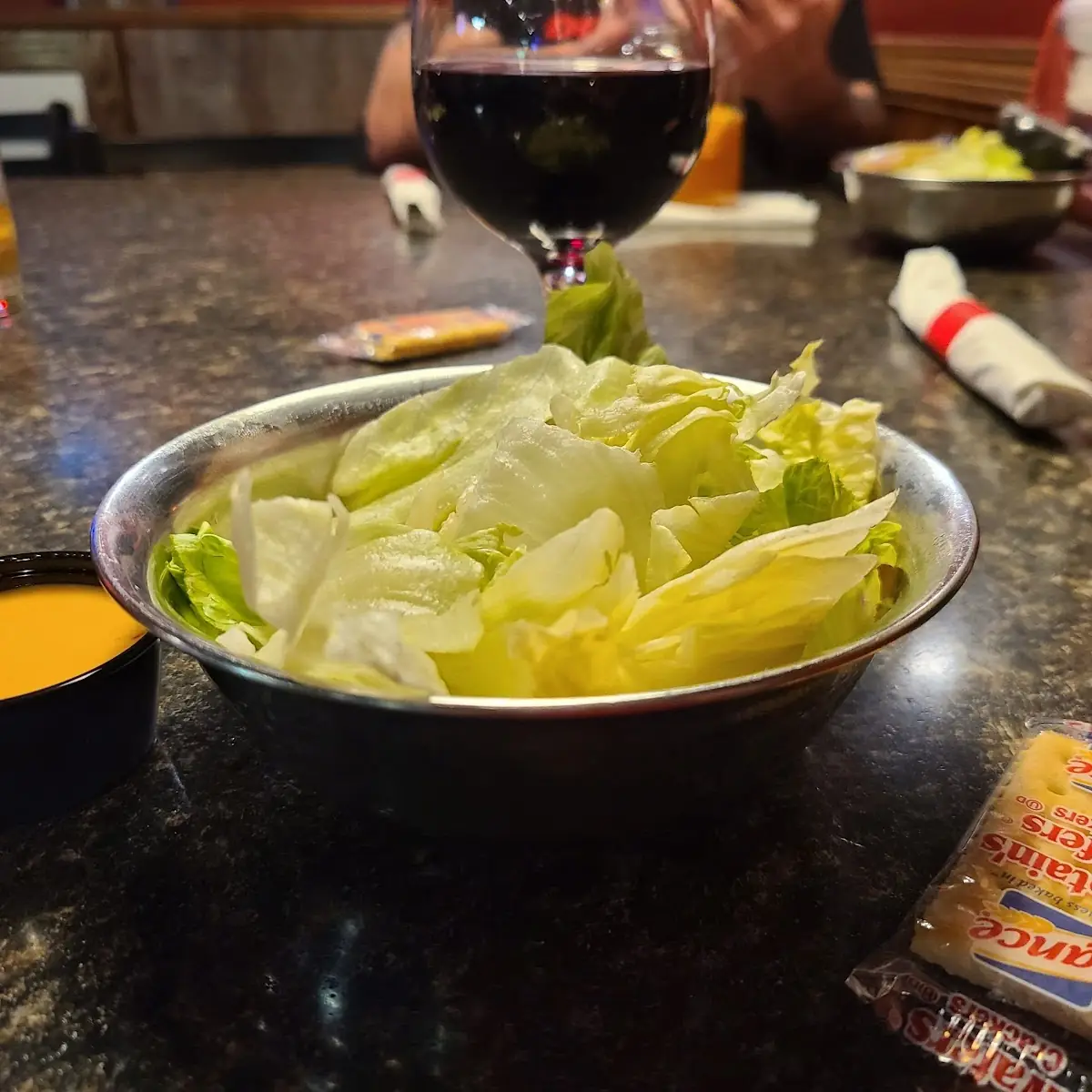 Side Salad and Wine