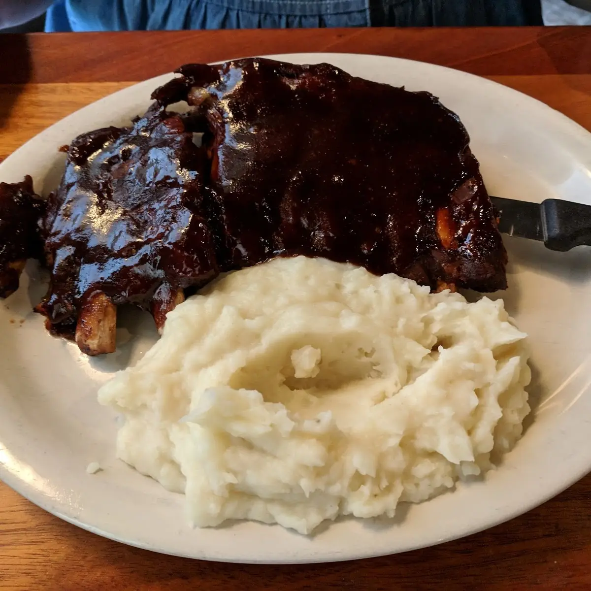 Baby Back Ribs and Mashed Potatoes
