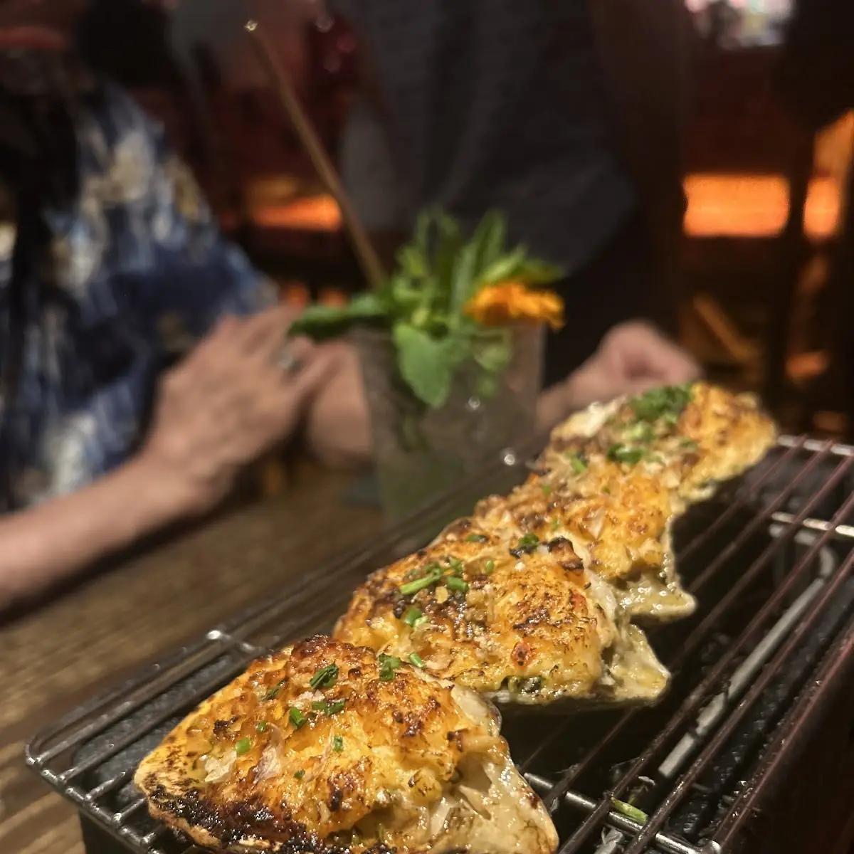 Grilled Oysters with Dipping Sauce