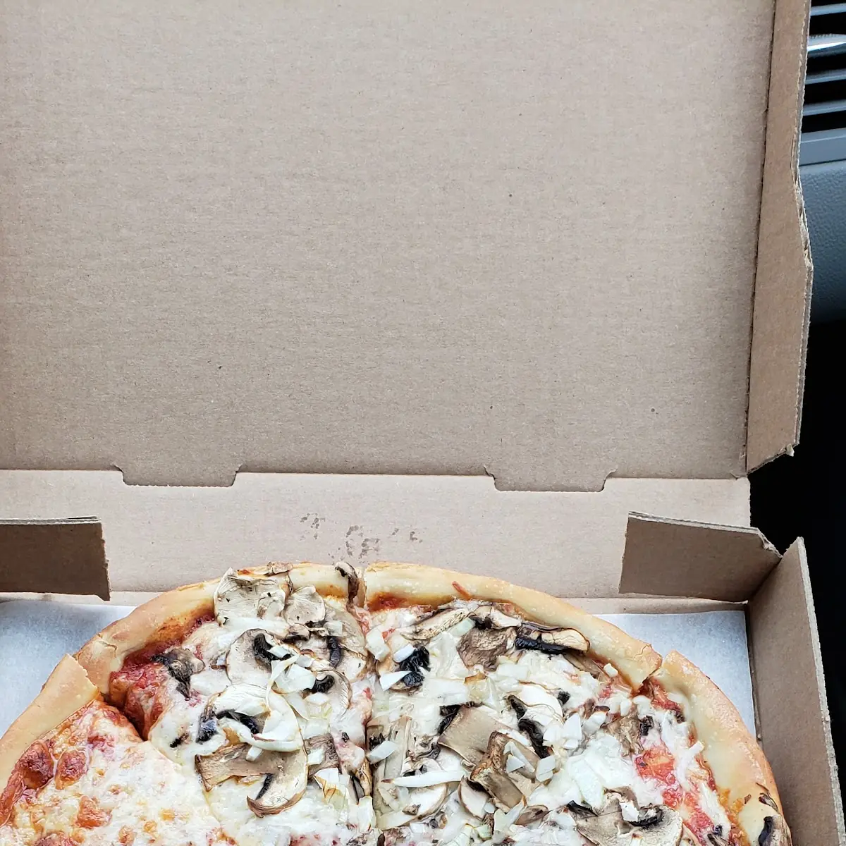 Cheese Pizza with Half Mush and Onion