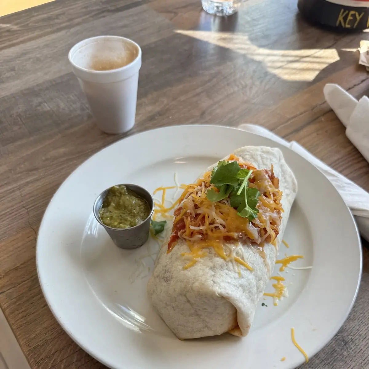 Launch ground beef burrito