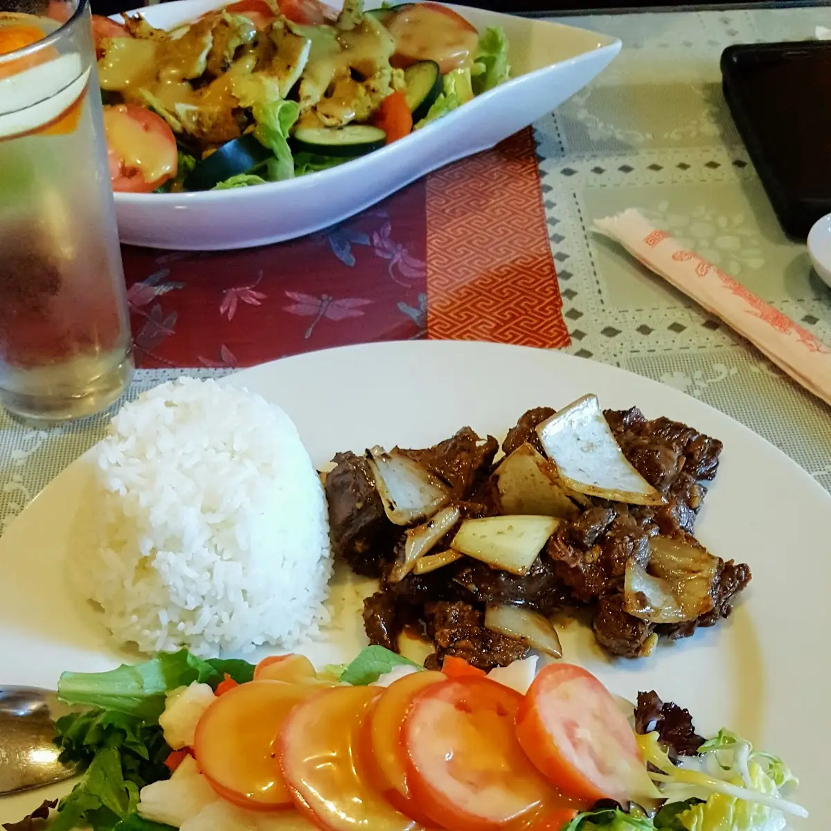Filet Mignon Salad and Rice