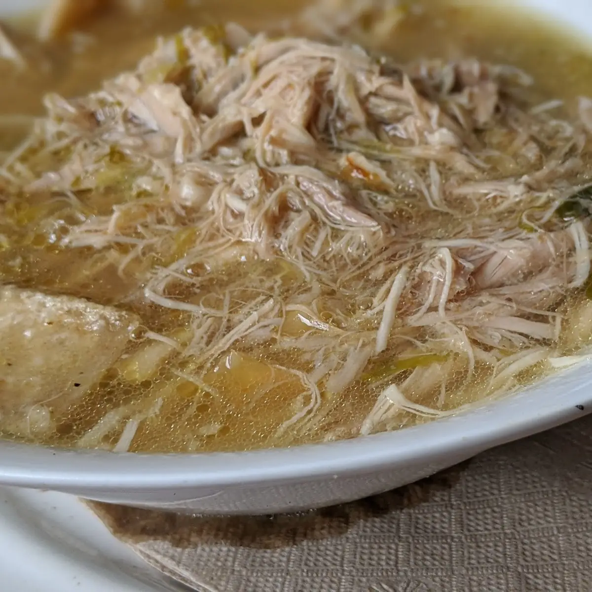 Chicken Soup with Kimchi Dumplings