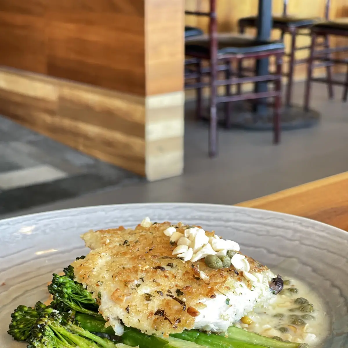 Sautéed Mac Nut & Herb Crusted Fresh Fish