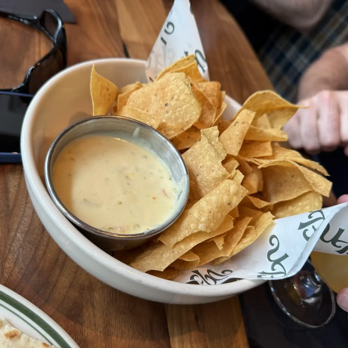 Tortilla Chips with Queso Dip