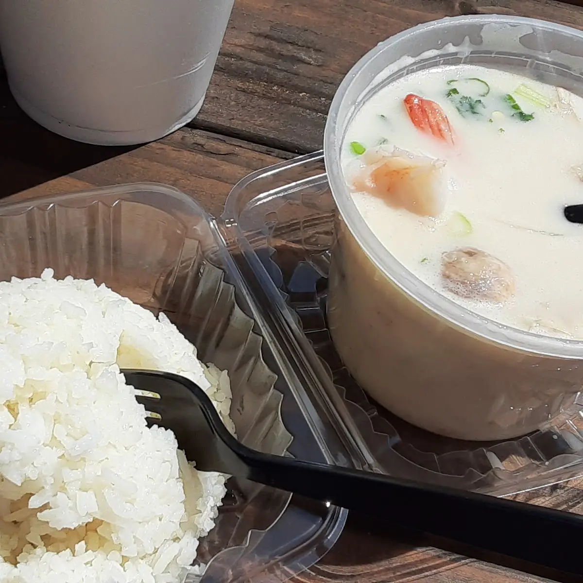 Tom Kha with Jumbo Shrimp