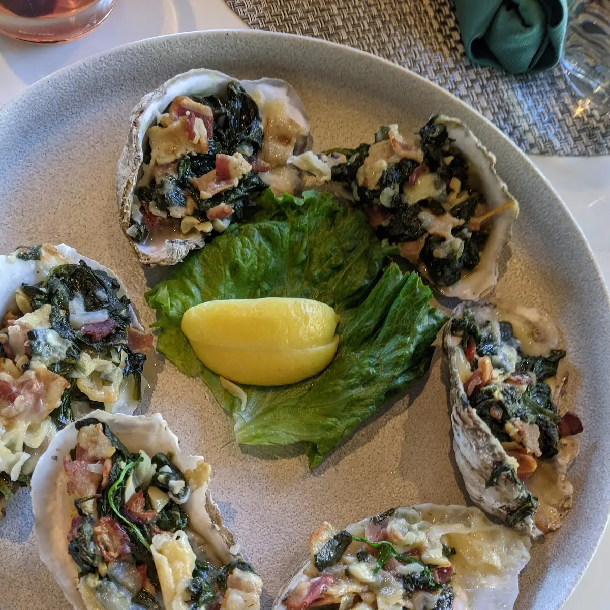 Local Baked Oysters Rockefeller